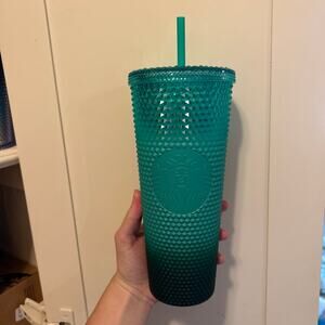 NWT Starbucks Studded Green Ombré Tumbler